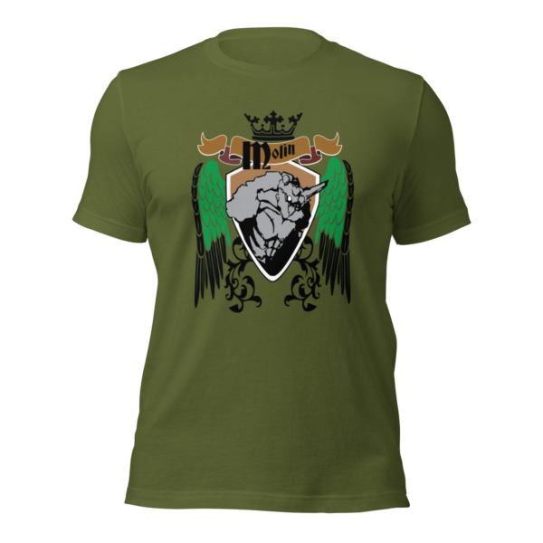 unisex-staple-t-shirt-olive-front-6609edf2aaf6d.png College of Wizardry House T-Shirts